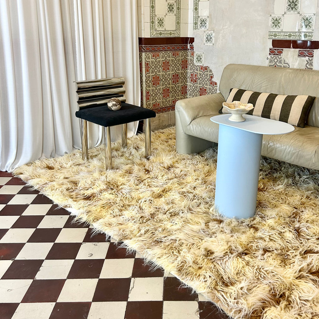 Large Unused Vintage Flokati Rug, 1970s