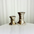 Set of Two Vintage Ceramic Axella Candleholders, Denmark 1970s