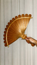 Vintage Handmade Sculptural Swedish Pine Fan / Wall Object
