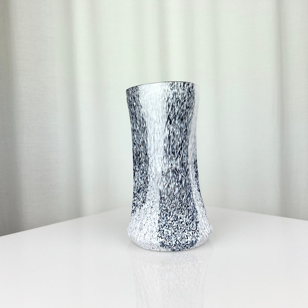 Vintage Speckled Trunk Shaped Glass Vase by Glashyttan, Sweden 1970s