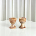Vintage Alabaster Egg Cups Set of Two