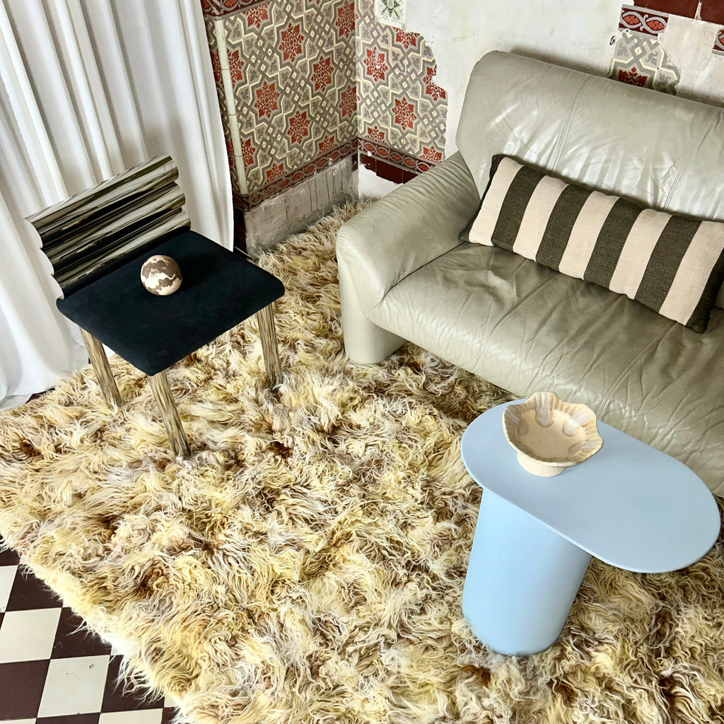 Large Unused Vintage Flokati Rug, 1970s