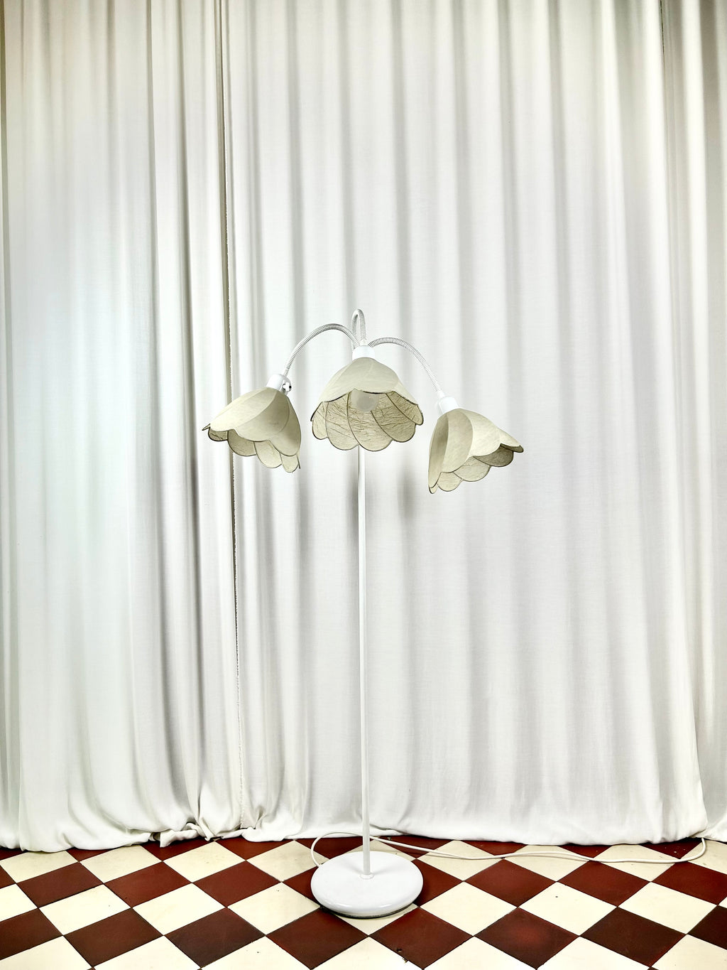 Egon Hillebrand three-arm floor lamp, with arms downwards
