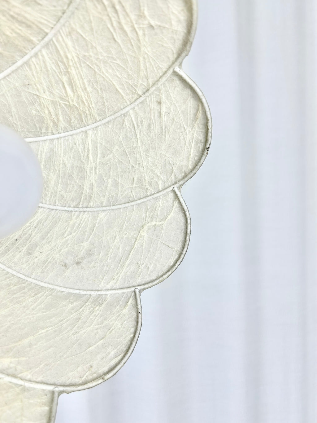 Egon Hillebrand three-arm floor lamp, detail of the inside of the lampshade
