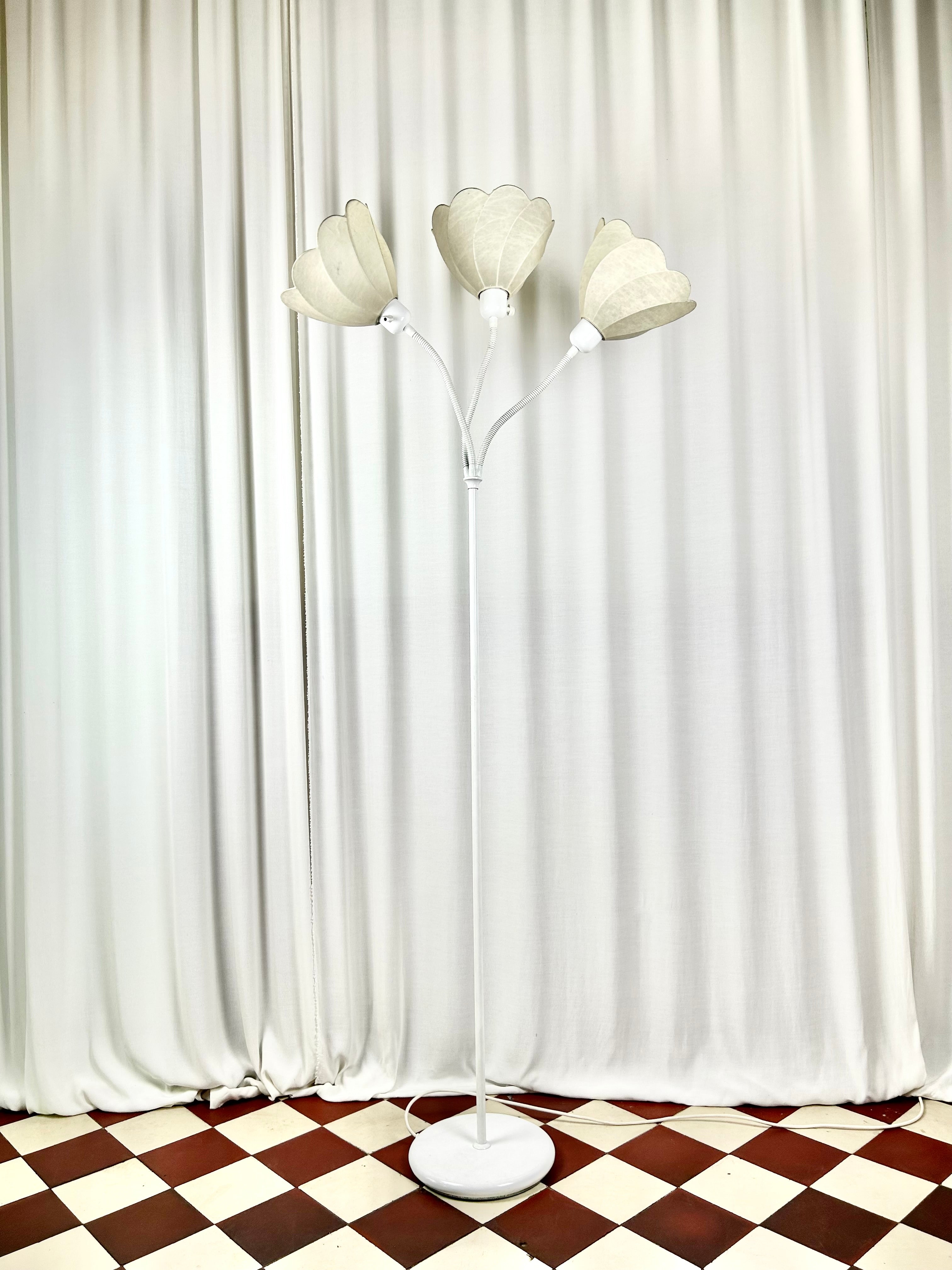 Egon Hillebrand three-arm floor lamp with arms upwards