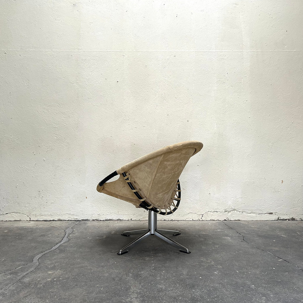 Mid-Century Vintage Lusch & Co Balloon Swivel Armchair 1960s