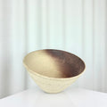 XL Vintage Matte Textured Stoneware bowl, tilted