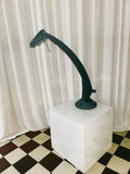 Postmodern Carlotta table lamp by Enrico Potz for Gamma 3, Italy 1990s. Anthracite grey architectural design.