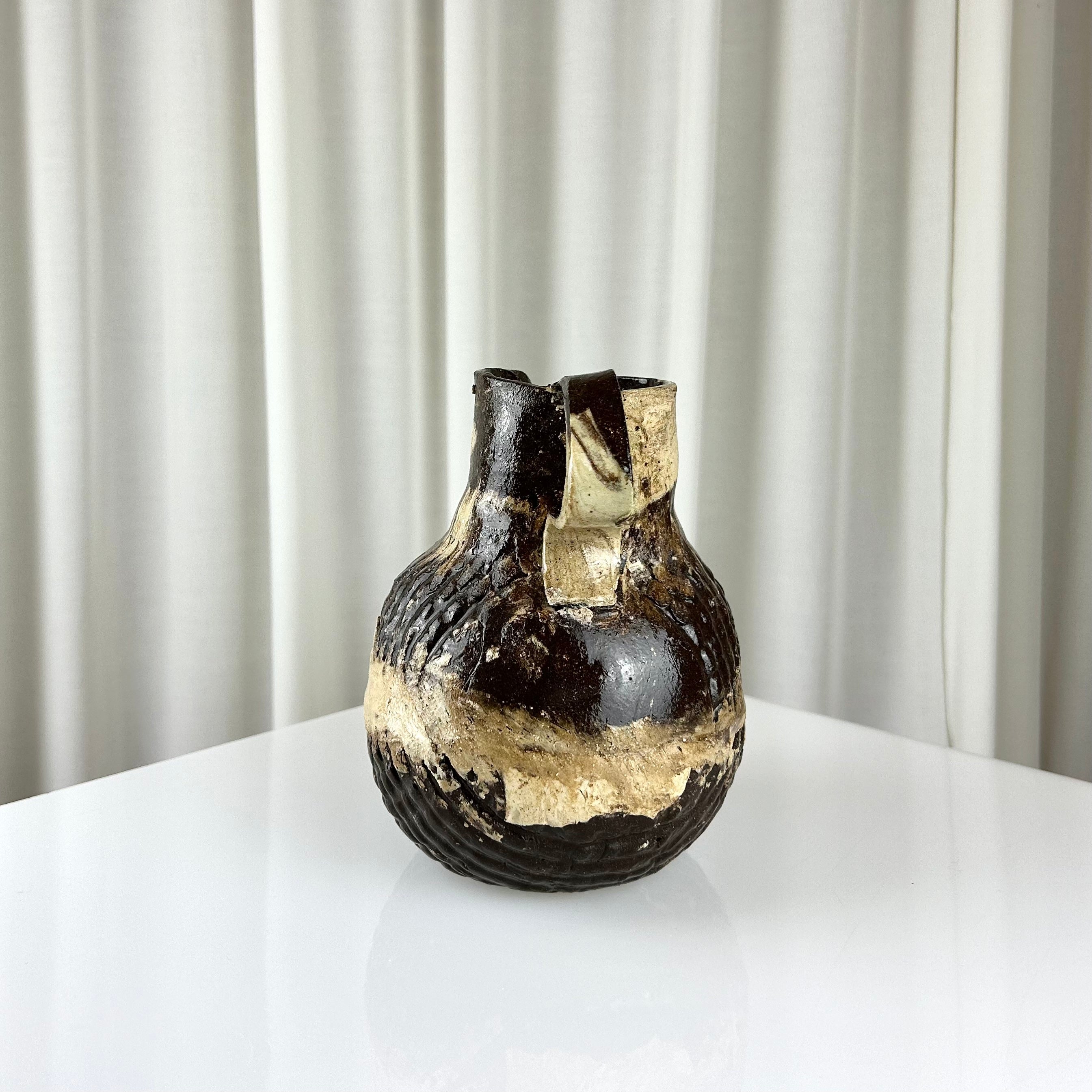 Handcrafted Brown Beige Decanter