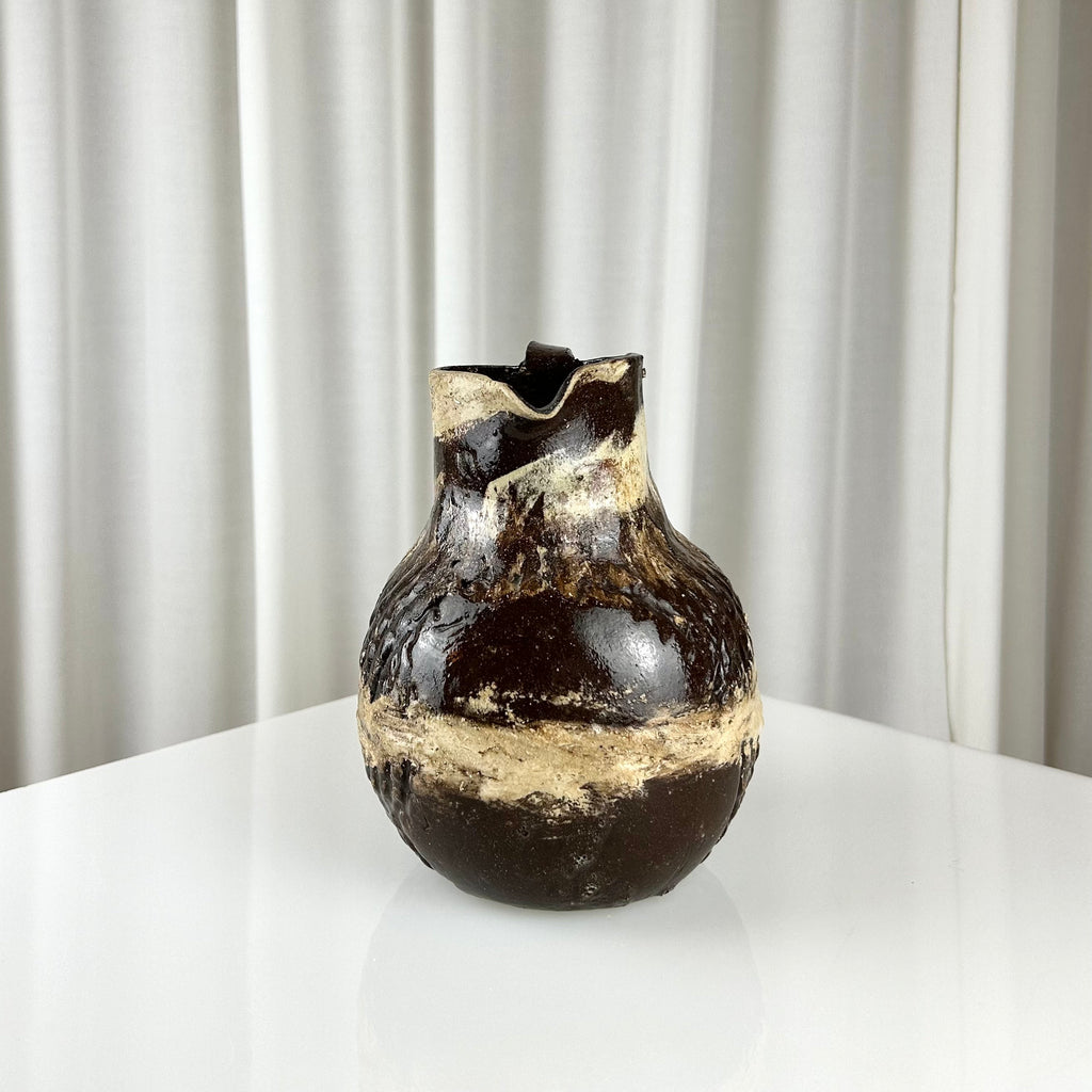 Handcrafted Brown Beige Decanter