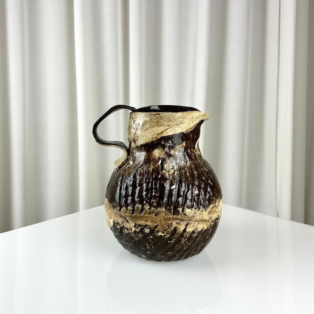 Handcrafted Brown Beige Decanter