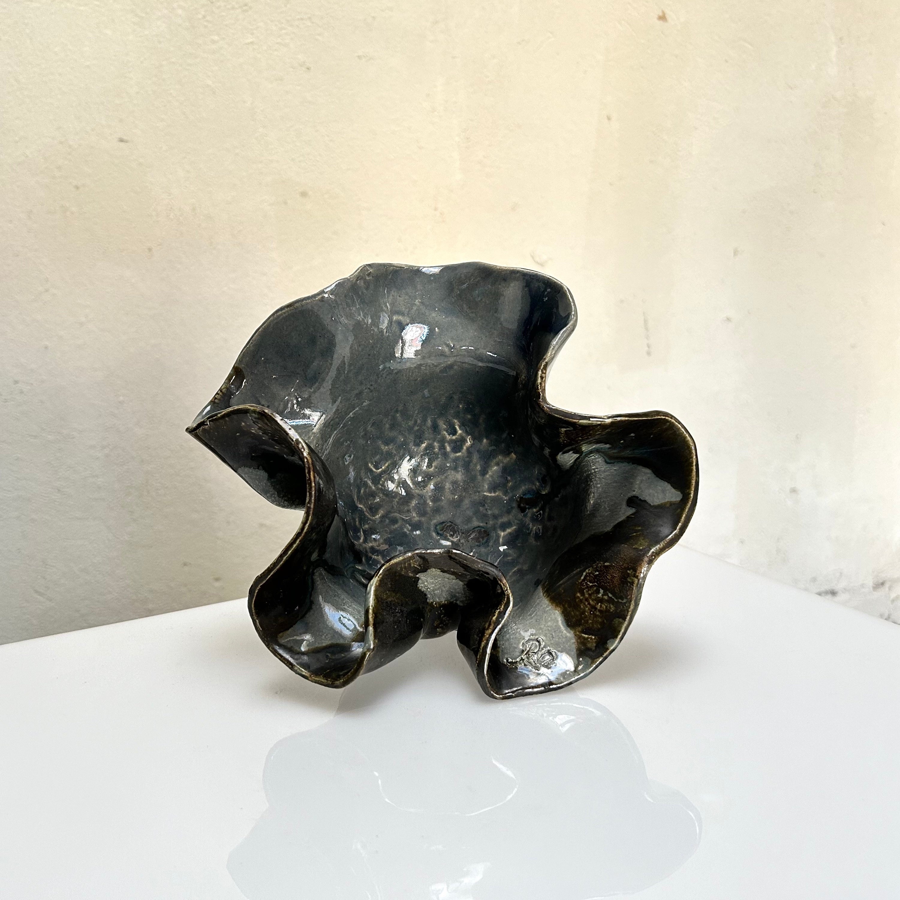 Irregular Shaped Vintage Ceramic Bowl