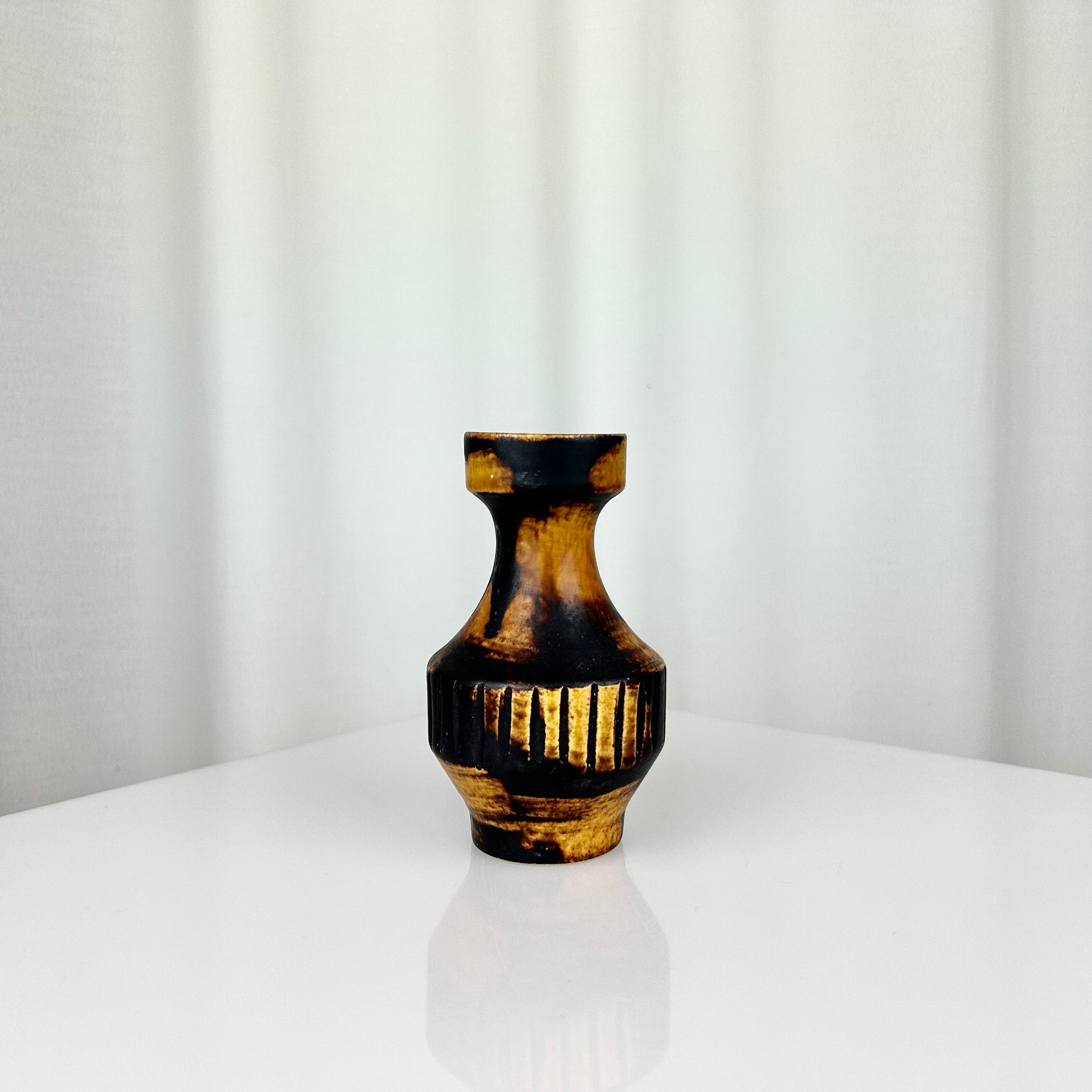 Tiny vintage ceramic jug, front view