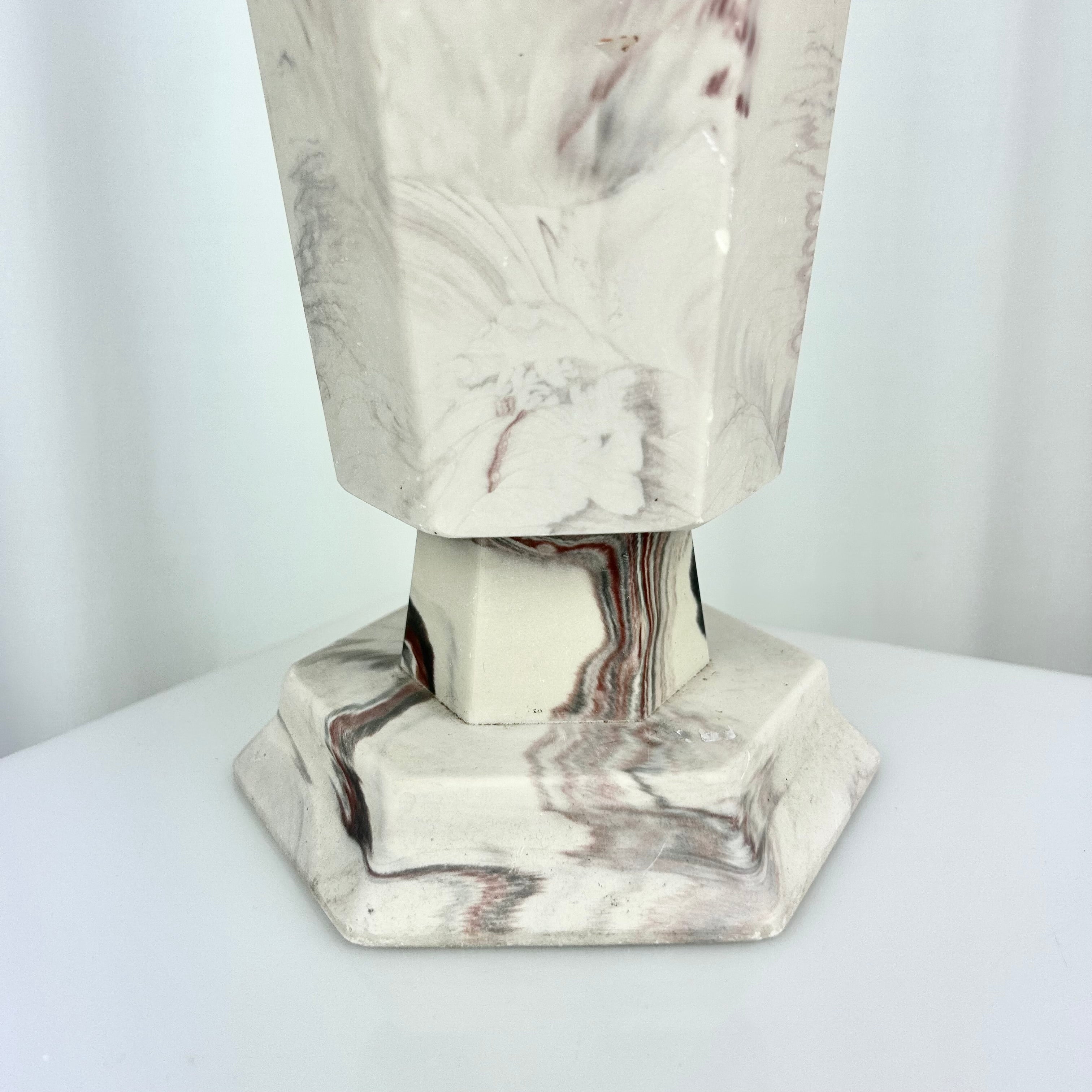 Vintage Hallandite Pedestal Vase, Sweden 1980s, base closeup