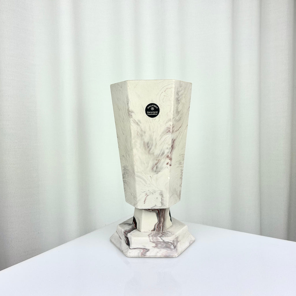Vintage Hallandite Pedestal Vase, Sweden 1980s, label fronted
