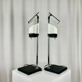 Two vintage ”Satellit” table lamps by Lars Bylund for Ateljé Lyktan, 1980s. Side view